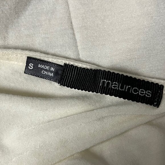 Maurices Cream Mixed Media Lace Front Sleeveless Size Small - Picture 5 of 5